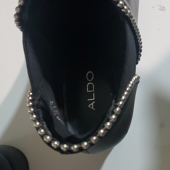 Ankle boots with silver studs - Picture 2 of 4